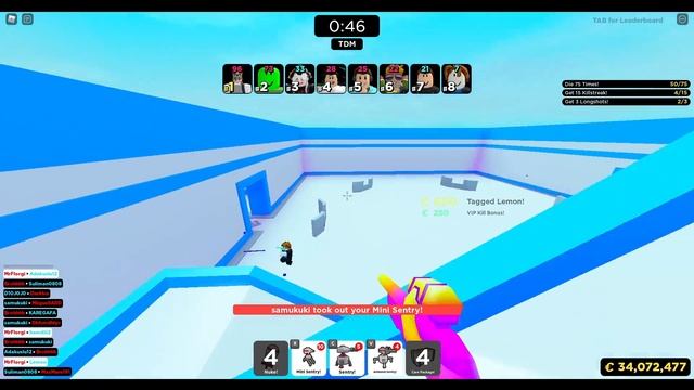Using my favorite gun - Tempered Deagle ? (Roblox Big Paintball) смотреть онлайн