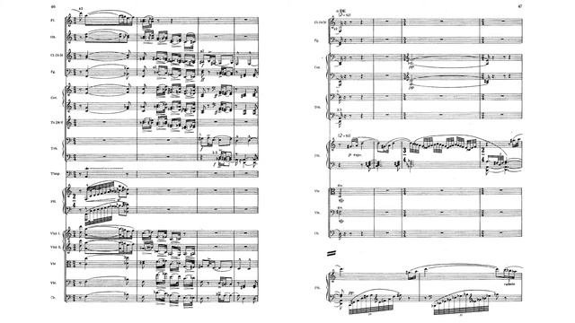 Béla Bartók - Rhapsody op. 1. for piano and orchestra (score video) смотреть онлайн
