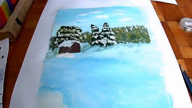 Рисуем домик в лесу. Учимся рисовать. Рисунки Зои К. смотреть онлайн