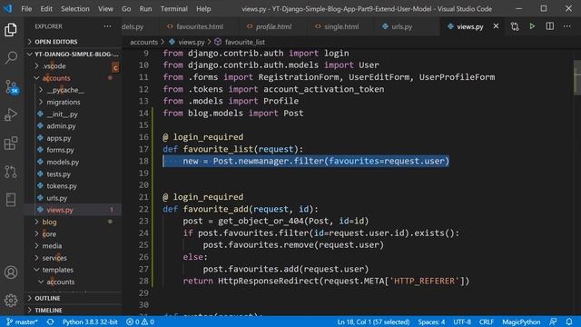 Learn Django 3 - Creating a User Bookmark / Favourites Features - Part 10 смотреть онлайн