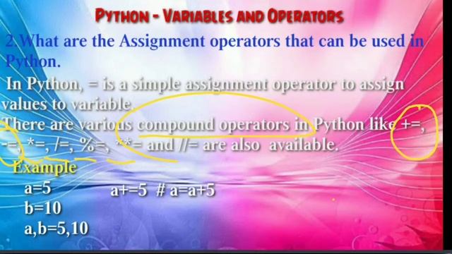Assignment Operators in python | python chapter 5 three mark questions | computer science смотреть онлайн
