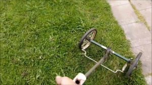 Триммер самоделка на поворотных колёсах