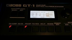 Настройка гитарного процессора Boss GT-1. Вам даже не нужна АКУСТИКА! Акустик симулятор.