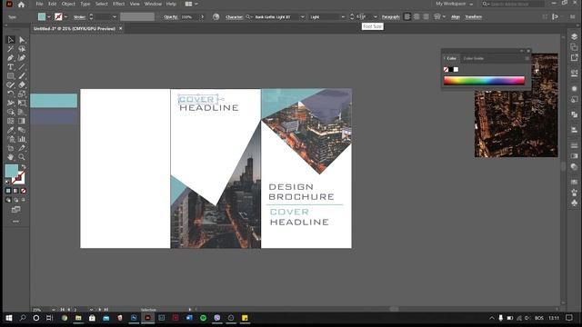 How to make a brochure in Adobe Illustrator смотреть онлайн