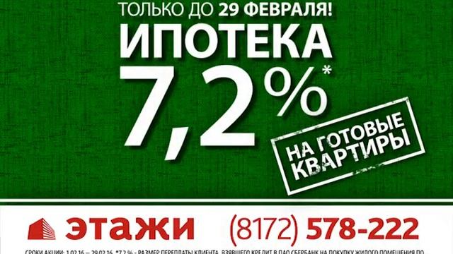 ФРК "Этажи" : Ипотека 7,2% на готовые квартиры смотреть онлайн