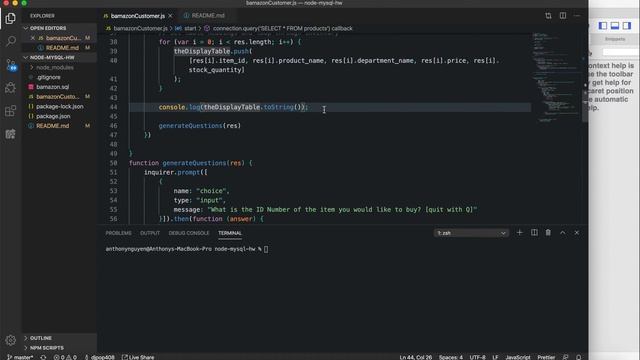 bamazonCustomer node/mysql walkthrough смотреть онлайн