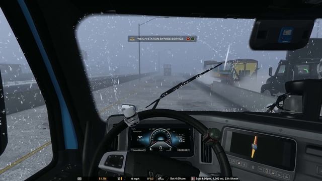 Heavy Snowfall Trip, American truck simulator, Logitech G29, Gameplay! (Episode 1) смотреть онлайн