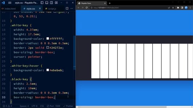 Playable Piano | HTML, CSS, Javascript Project смотреть онлайн