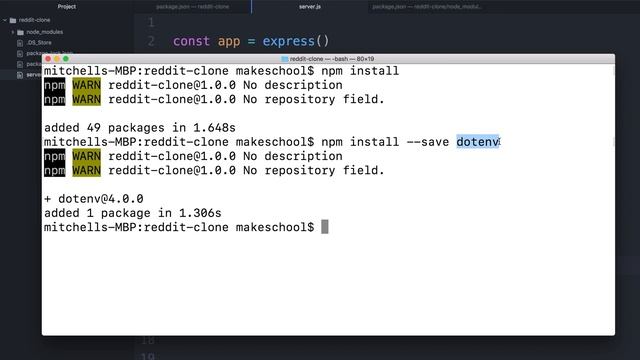 04 node express install packages смотреть онлайн