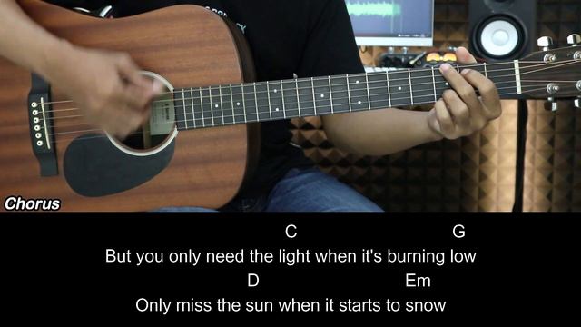 Let Her Go - Passenger | EASY Guitar Tutorial with Chords / Lyrics смотреть онлайн