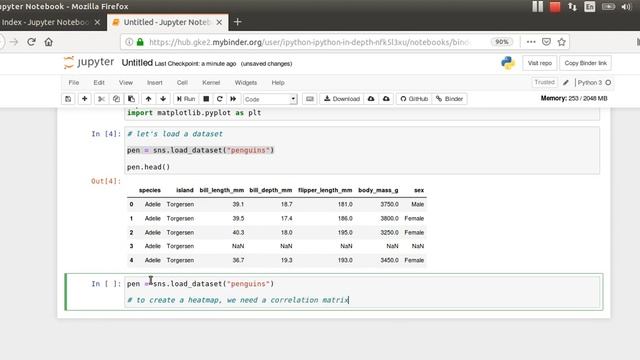 Python Seaborn heatmap смотреть онлайн