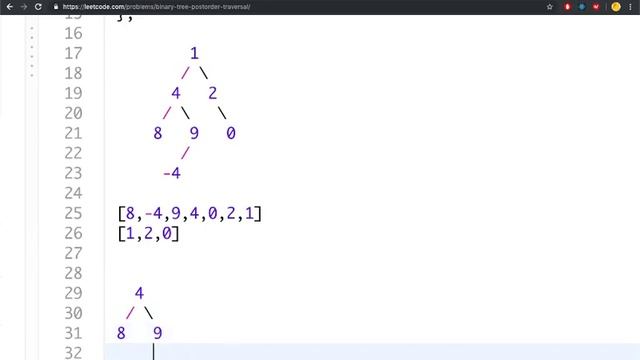 LeetCode 145 Binary Tree Postorder Traversal iterative смотреть онлайн
