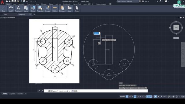 EX. #20 #2D EXERCISE IN AUTOCAD смотреть онлайн