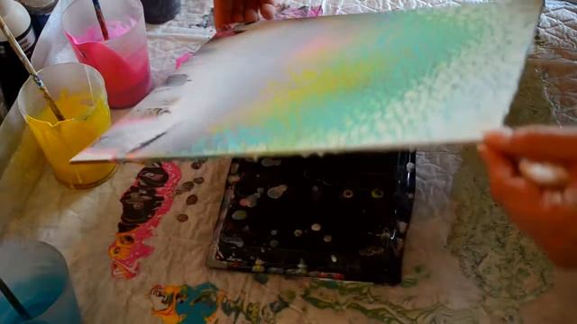 Клетки в технике Растяжки. Акриловая Заливка./ Флюид Арт. смотреть онлайн