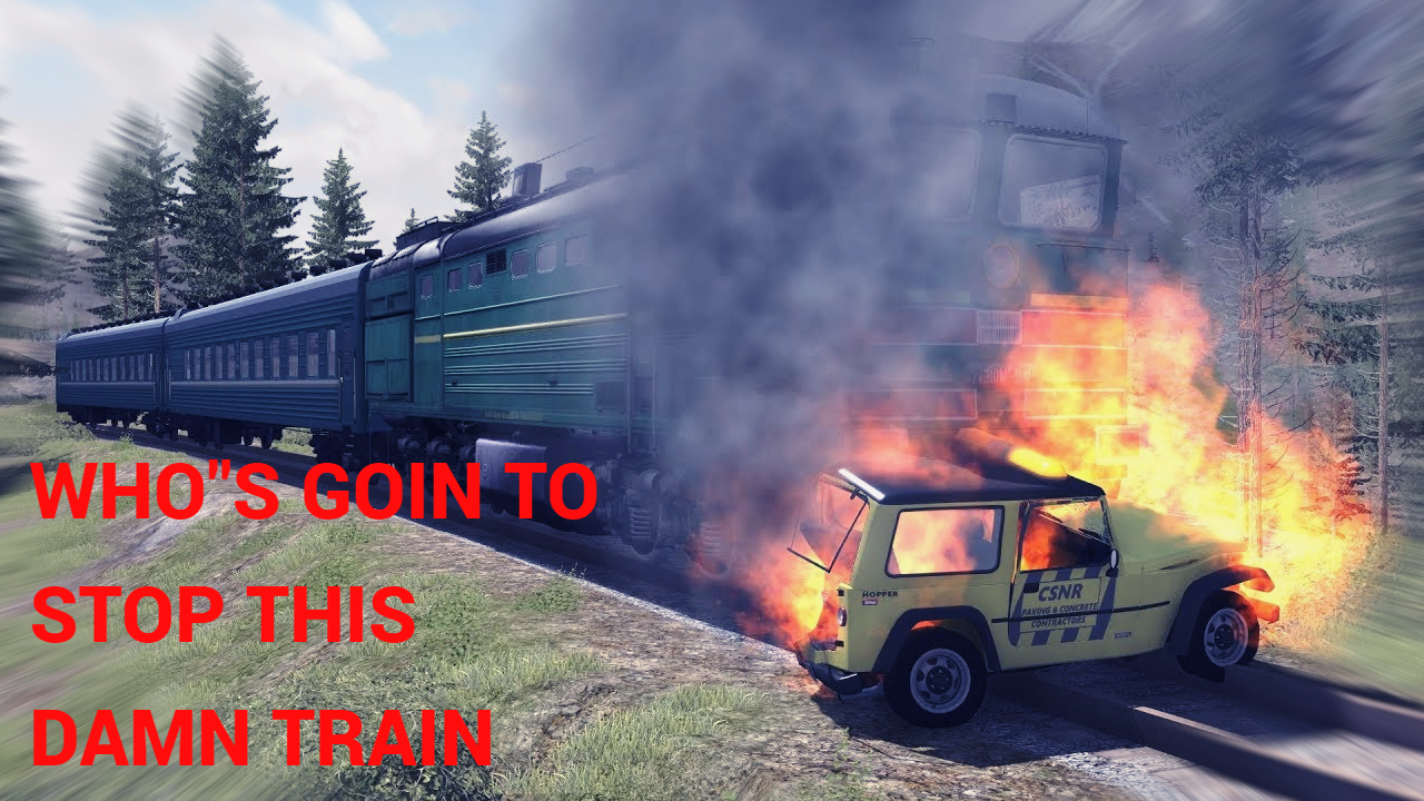 Поезд против автомобилей, кто сможет его остановить? - BeamNG.Drive
