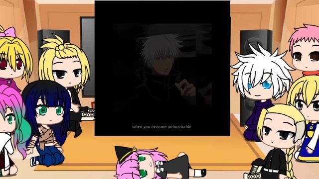 Anime Characters React To Each Other (Gojo)#gacha#anime