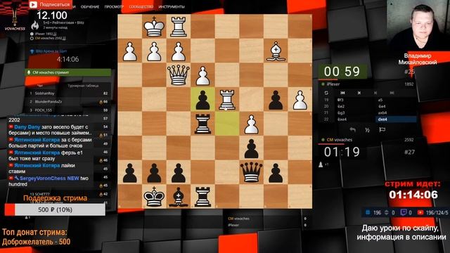 Блиц арена за Щит (5+0) на lichess.org 09.11.2022 смотреть онлайн