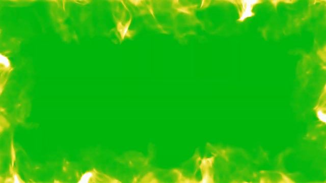 A Frame Of Burning Flames Green Screen Frame For Kinemaster, After Effects, Premiere, Final Cut