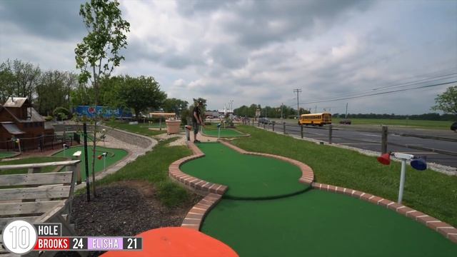 LUCKY DOUBLE MINI GOLF HOLE IN ONE AT A GREAT MINI GOLF COURSE! | Brooks Holt смотреть онлайн