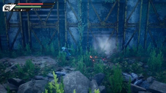 Blind Fate Edo no Yami (Demo) - экшен-платформер с киберсамураем в главной роли смотреть онлайн