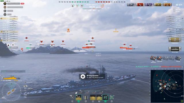 World of Warships C.Colombo 247k DMG arms race game смотреть онлайн