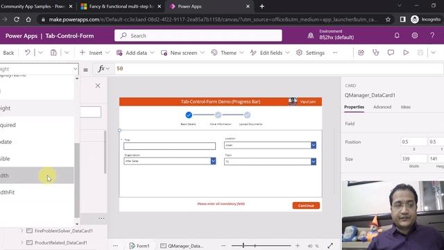 Stepper control (multi-step form indicators) in Power Apps | Tabbed Control смотреть онлайн
