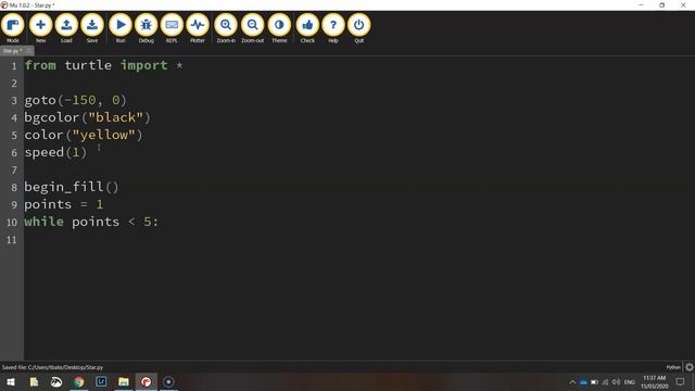 Python Turtle - Code a Star Tutorial смотреть онлайн