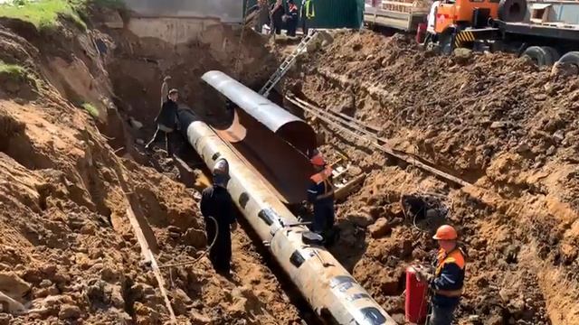 Устройство стального разрезного футляра на газопроводе высокого давления смотреть онлайн