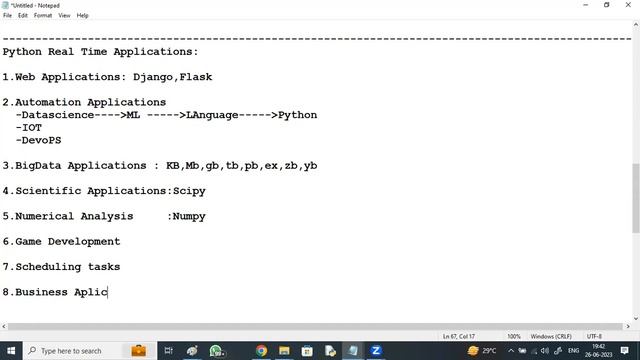 PYTHON tutorials || Demo - 1 || by Mr. Vijay On 26-06-2023 @7PM IST смотреть онлайн