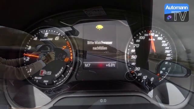 АУДИ RS3 367 лс 2016 разгон от 0 250 км ч смотреть онлайн