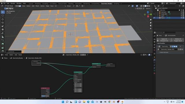blender tutorial-modeling large 3d tiles using geometry nodes |blender beginners смотреть онлайн