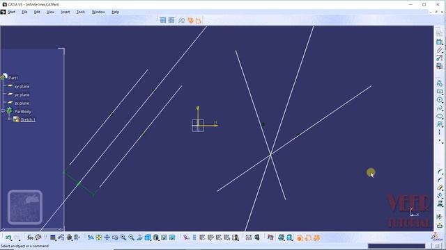 06 CATIA V5 | Tutorials | Sketch | bisecting lines смотреть онлайн