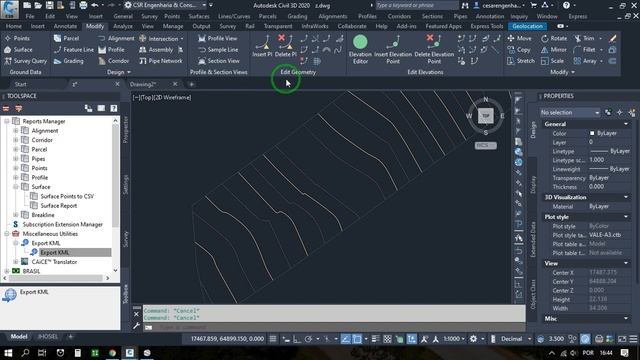 Converter 3D Polilinha para 2D Polilinha no AutoCAD Civil 3D 2020 смотреть онлайн