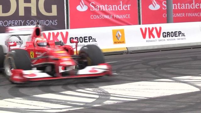 Raikkonen with Ferrari F60 in Rotterdam смотреть онлайн