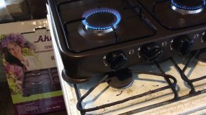 Настольная газовая плита АКСИНЬЯ 104 подключение и испытания,отключение старой плиты!