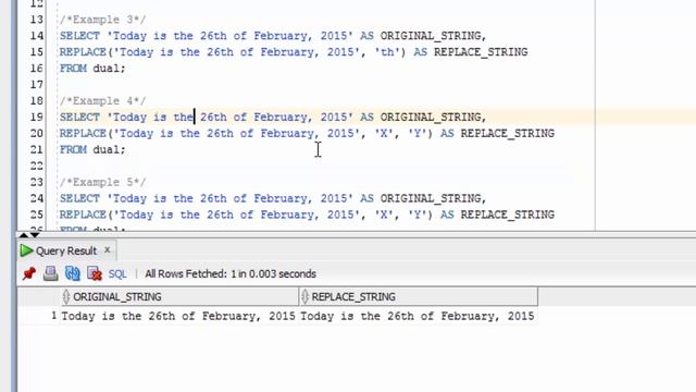 Oracle REPLACE Function смотреть онлайн