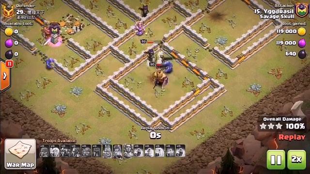 SuperHero Attacks Savage Skull , CLASH OF CLANS смотреть онлайн