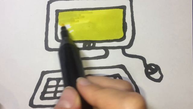 Bolalar uchun chizmalar | How to draw glitter Computer for kids | Как нарисовать компьютер смотреть онлайн