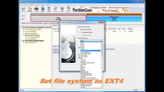 How to create ext4 partition in Windows 7/8/10? смотреть онлайн