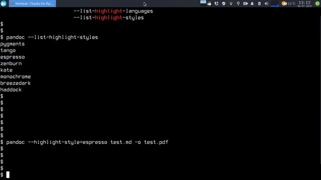 Pandoc's Markdown :: Highlighting styles for backtick fenced blocks of code смотреть онлайн