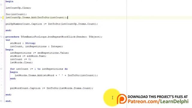 Learn Delphi Programming | Unit 16.2 | Repetition Statements | For-Loops | Looping Up or Down смотреть онлайн