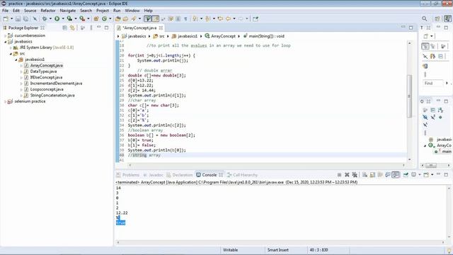 java Array's concept смотреть онлайн