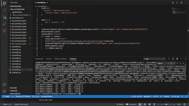 Jira Automation Using Python|Get Status From All Jira Issues From Rest Api Using Python|Tutorial:9 смотреть онлайн