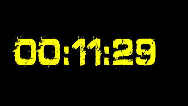 Желтый таймер продолжительностью 23 минуты (обратный отсчет без звука) смотреть онлайн