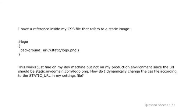 Django : How to refer to static files in my css files? смотреть онлайн