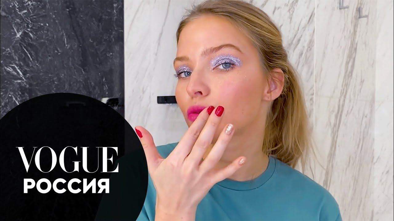 Саша Лусс показывает праздничный макияж с блестками для новогодней ночи | Новогодний выпуск смотреть онлайн