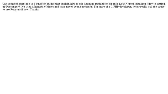Redmine install on Apache2/Ubuntu 12.04 EC2 instance смотреть онлайн