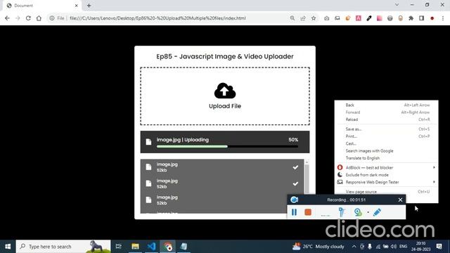 Ep86 - Image Uploader with Javascript tutorial & Source Code смотреть онлайн