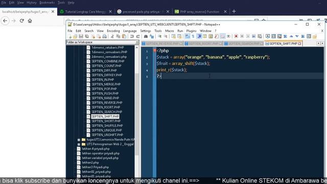 Evaluasi Array PHP - Kuliah online Komputer di ambarawa смотреть онлайн