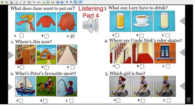 Movers 1  2018  Test 3 Part 4